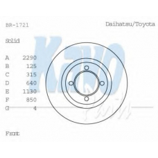 BR-1721 KAVO PARTS Тормозной диск