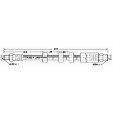 FBH6872 FIRST LINE Тормозной шланг