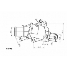 C.908.88 BEHR Термостат, охлаждающая жидкость