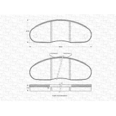 363702160990 MAGNETI MARELLI Комплект тормозных колодок, дисковый тормоз