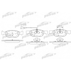 PBP1056 PATRON Комплект тормозных колодок, дисковый тормоз