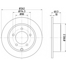 8DD 355 120-561 HELLA PAGID Тормозной диск