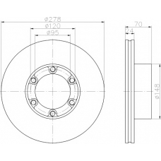 8DD 355 101-031 HELLA PAGID Тормозной диск