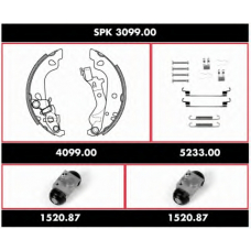 SPK 3099.00 ROADHOUSE Комплект тормозов, барабанный тормозной механизм