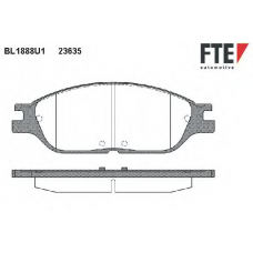 BL1888U1 FTE Комплект тормозных колодок, дисковый тормоз