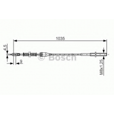 1 987 477 307 BOSCH Трос, стояночная тормозная система