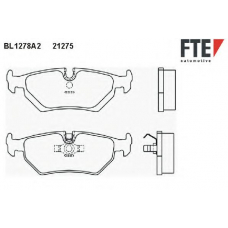BL1278A2 FTE Комплект тормозных колодок, дисковый тормоз