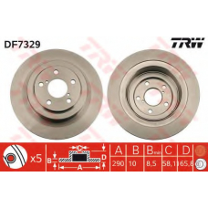 DF7329 TRW Тормозной диск