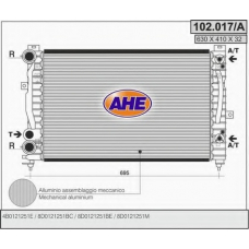 102.017/A AHE Радиатор, охлаждение двигателя