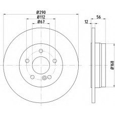 8DD 355 105-941 HELLA Тормозной диск