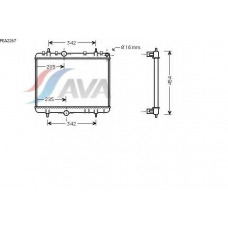 PEA2267 AVA Радиатор, охлаждение двигателя