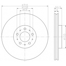 8DD 355 110-561 HELLA PAGID Тормозной диск