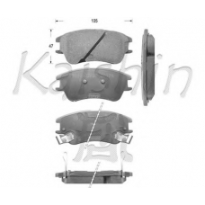 FK11145 KAISHIN Комплект тормозных колодок, дисковый тормоз