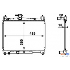 8MK 376 718-421 HELLA Радиатор, охлаждение двигателя