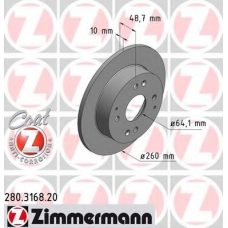 280.3168.20 ZIMMERMANN Тормозной диск
