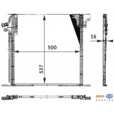 8FC 351 037-341 HELLA Конденсатор, кондиционер