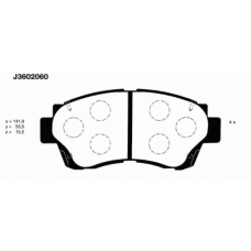 J3602060 NIPPARTS Комплект тормозных колодок, дисковый тормоз