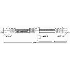 FBH6194 FIRST LINE Тормозной шланг