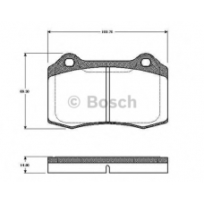 0 986 TB2 244 BOSCH Комплект тормозных колодок, дисковый тормоз