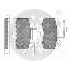 10204 OPTIMAL Комплект тормозных колодок, дисковый тормоз