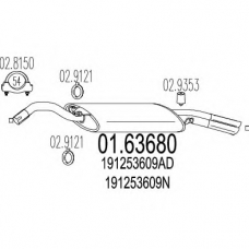01.63680 MTS Глушитель выхлопных газов конечный