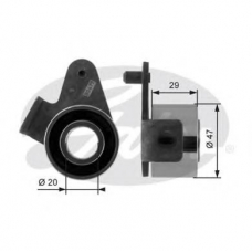 T41081 GATES Натяжной ролик, ремень грм