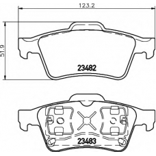 8DB 355 009-121 HELLA Комплект тормозных колодок, дисковый тормоз