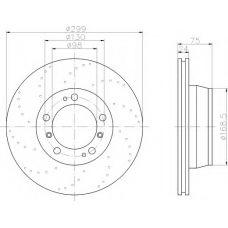 8DD 355 106-991 HELLA Тормозной диск