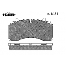 151631 ICER Комплект тормозных колодок, дисковый тормоз