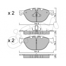822-830-0 CIFAM Комплект тормозных колодок, дисковый тормоз