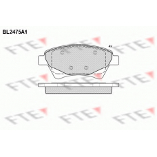 BL2475A1 FTE Комплект тормозных колодок, дисковый тормоз