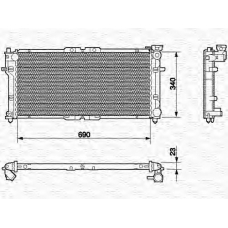 350213518000 MAGNETI MARELLI Радиатор, охлаждение двигателя