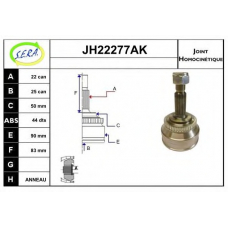 JH22277AK SERA Шарнирный комплект, приводной вал