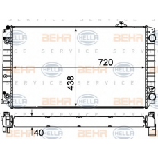 8MK 376 735-341 HELLA Радиатор, охлаждение двигателя