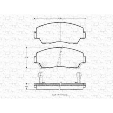 363702161001 MAGNETI MARELLI Комплект тормозных колодок, дисковый тормоз