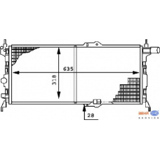 8MK 376 715-691 HELLA Радиатор, охлаждение двигателя