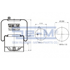 72.4390.C21 SEM LASTIK Кожух пневматической рессоры
