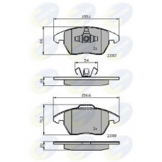 CBP01224 COMLINE Комплект тормозных колодок, дисковый тормоз