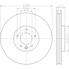 8DD 355 117-251 HELLA Тормозной диск