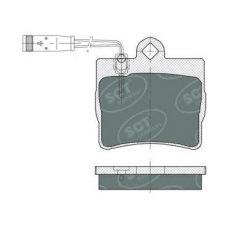 SP 389 SCT Комплект тормозных колодок, дисковый тормоз