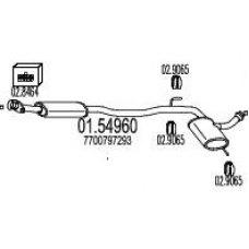 01.54960 MTS Средний глушитель выхлопных газов