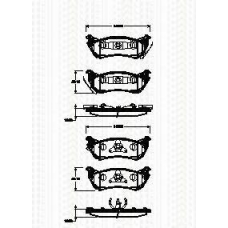 8110 23033 TRISCAN Комплект тормозных колодок, дисковый тормоз