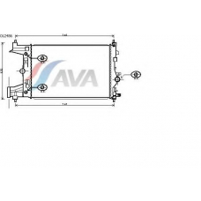 OL2486 AVA Радиатор, охлаждение двигателя