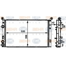 8MK 376 720-574 HELLA Радиатор, охлаждение двигателя