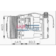 8408881 KUHLER SCHNEIDER Компрессор, кондиционер