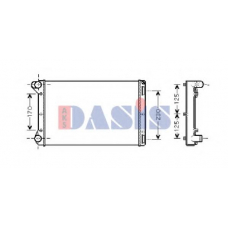 080078N AKS DASIS Радиатор, охлаждение двигателя