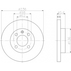 8DD 355 103-571 HELLA PAGID Тормозной диск