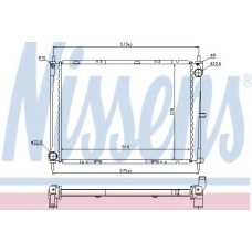 68731 NISSENS Радиатор, охлаждение двигателя