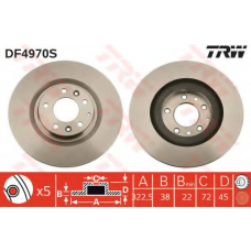 DF4970S TRW Тормозной диск