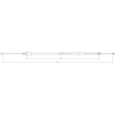 FHB432877 FERODO Трос, стояночная тормозная система